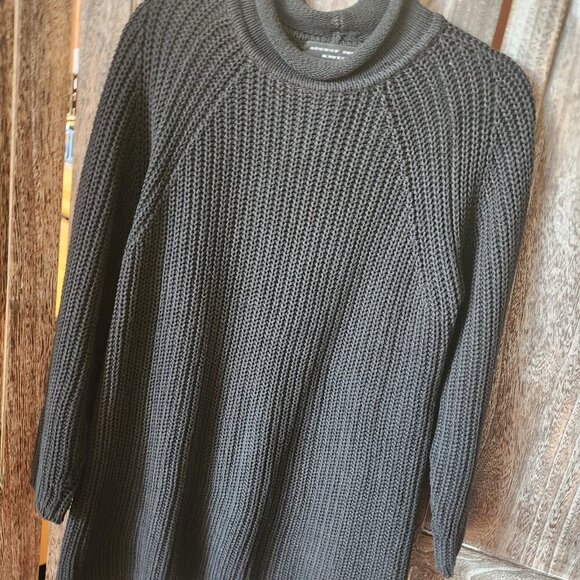 August Silk Knits‎ Catharine Lover Cable Knit Long Sleeve Black Sweater Size S - Picture 2 of 11